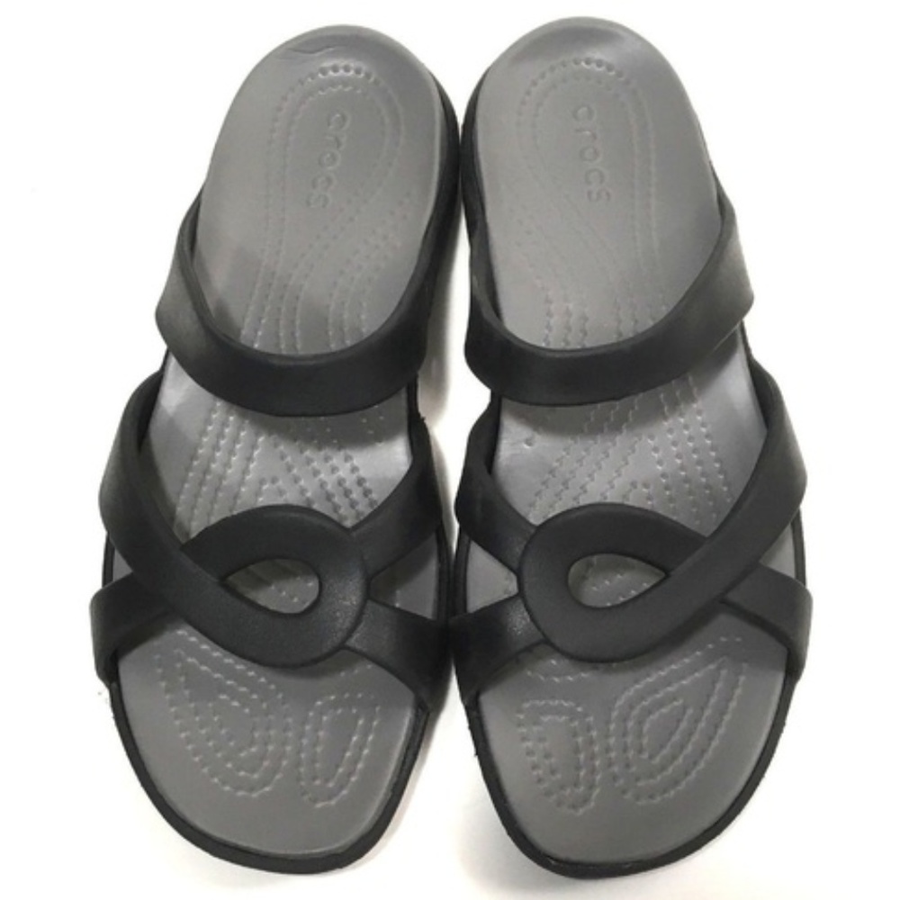 Crocs Meleen Twist Slide Wedge Sandal Shoe 9W